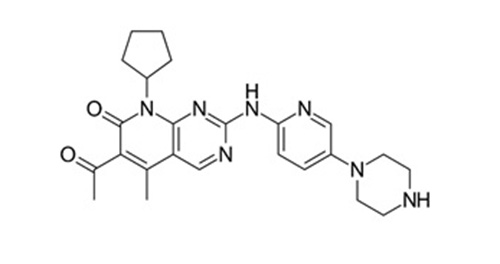 Cấu trúc của palbociclib trong thuốc Palbocent 125mg
