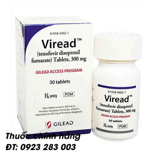 Thuốc Viread 300mg - TDF 300mg (hộp 30 viên)