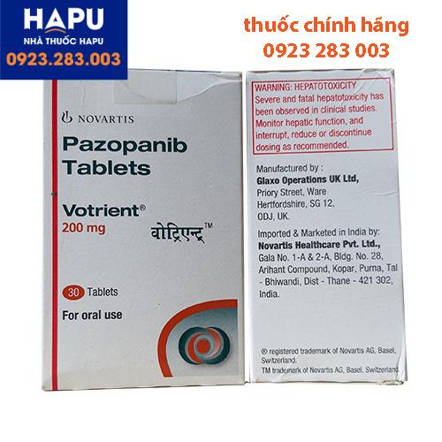 Thuốc Votrient 200mg - Pazopanib 200mg
