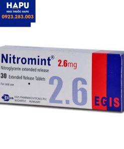 Thuốc Nitromint - Thuốc điều trị đau thắt ngực (Hộp 30 viên)