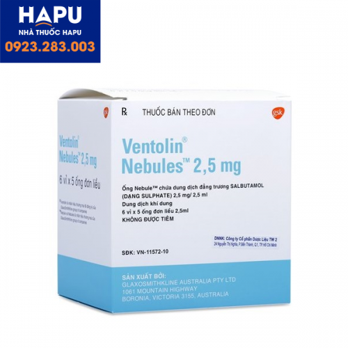 Thuốc Ventolin Nebules 2,5mg giá bao nhiêu